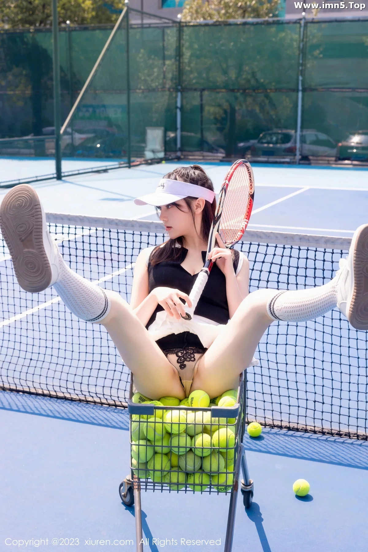 [XiuRen秀人网]No.7467_模特豆瓣酱性感白色短裙网球运动服饰秀翘臀美腿撩人诱惑写真80P